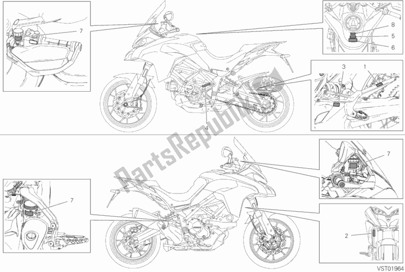 All parts for the Label, Warning of the Ducati Multistrada 950 S Touring 2020
